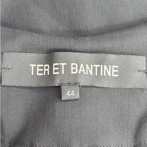 Ter Et Bantine Vintage Black Stretch Short Cap Sleeve Shift Dress size medium - Picture 3 of 12
